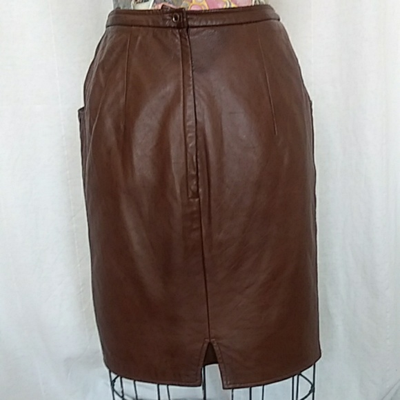 SOFT 100% LEATHER SKIRT - Picture 3 of 3